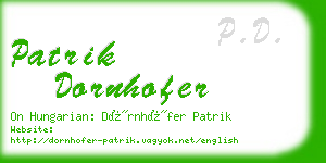 patrik dornhofer business card